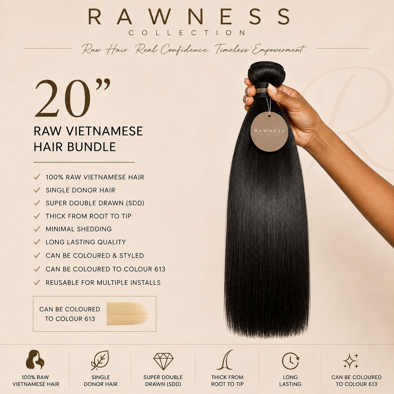 100% Raw Vietnamese Super Double Drawn Bundles