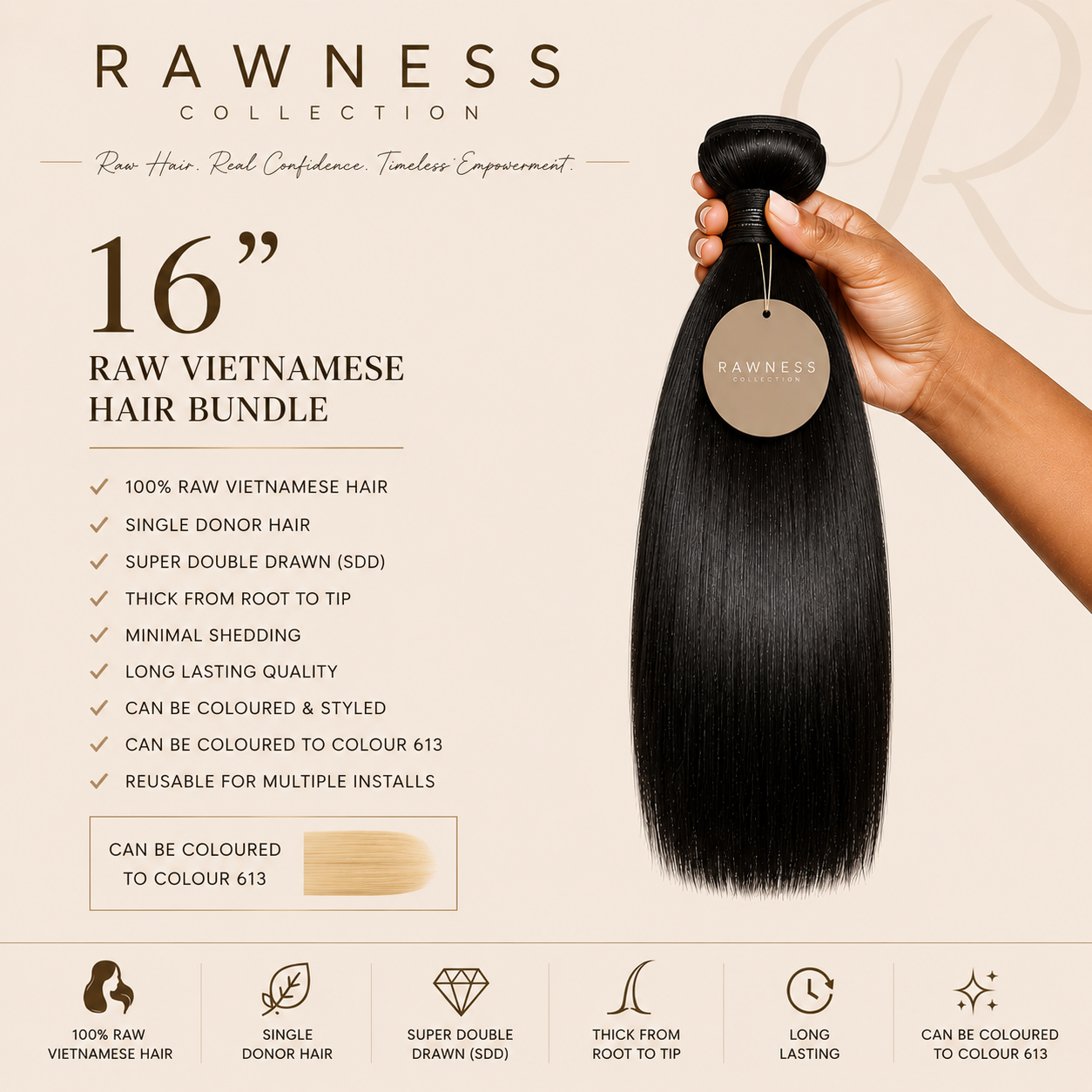 100% Raw Vietnamese Super Double Drawn Bundles