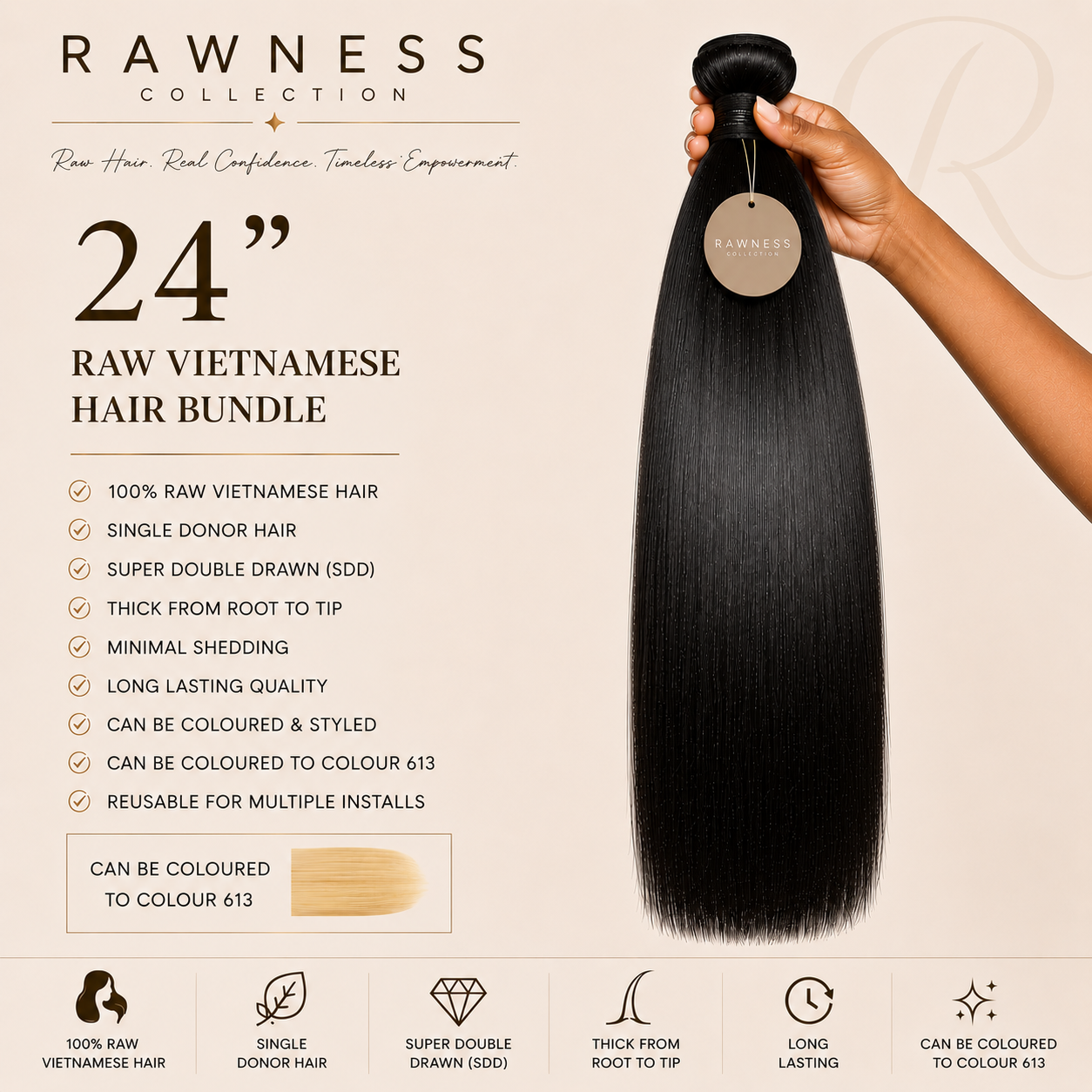 100% Raw Vietnamese Super Double Drawn Bundles